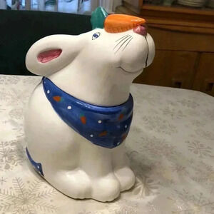 Vintage Coco Dowley rabbit bunny cookie jar